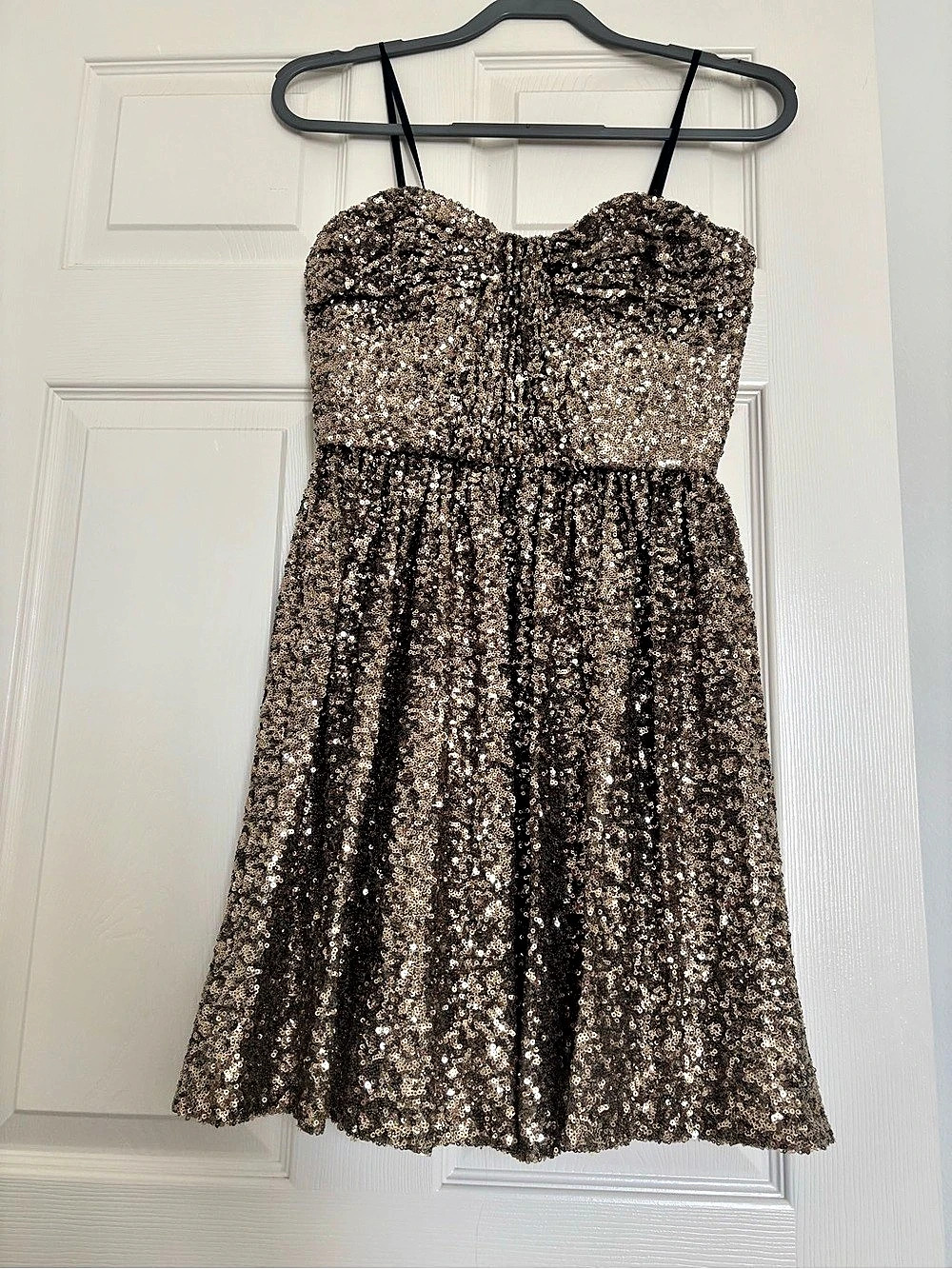 NWT Jill Stuart Burnished Gold Sequin Party Dress Size 0